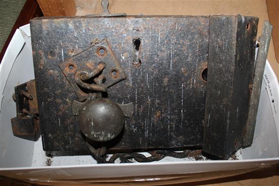 18th Century iron door lock to a church